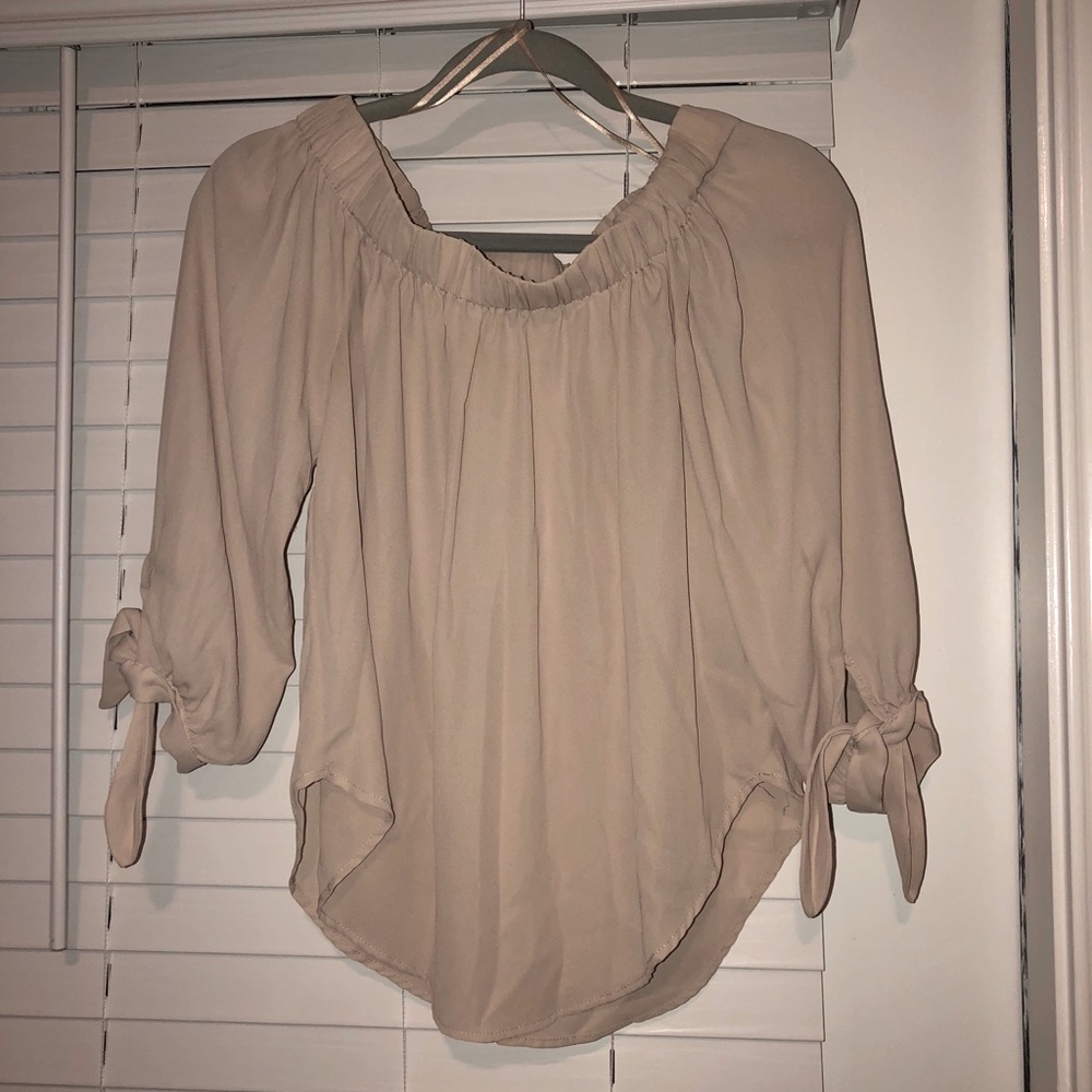 Blush Color Off-Shoulder Blouse